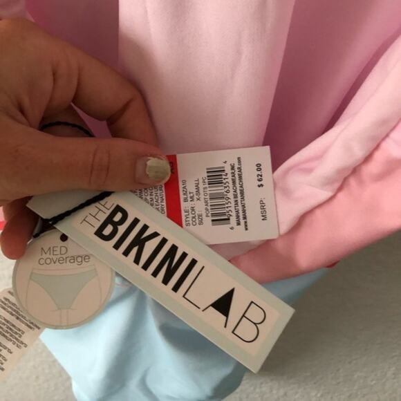 The Bikini Lab Pineapple One Piece NWT Pink Blue - Picture 4 of 4